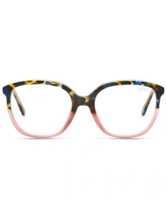 QUAY Call Me Blue Light Glasses Multi Blue Tortoise Pink Frame Bluelight Lens